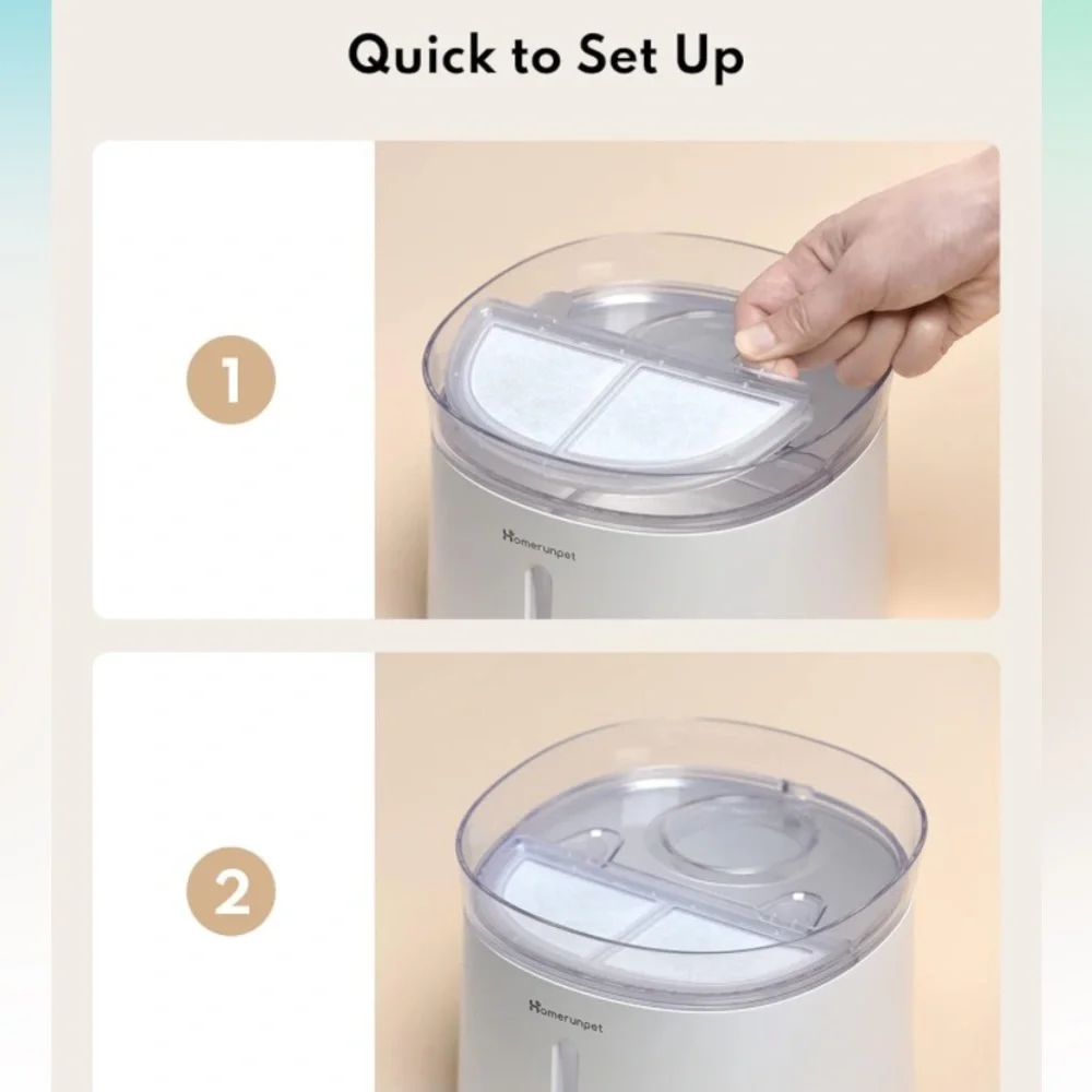 New-Homerunpet Pet Fountain Filters for Wireless Water Dispenser WF20/CF20